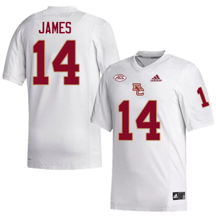 Grayson James Jersey,#14 Grayson James Boston College Eagles Football Jersey,Uniforms-White